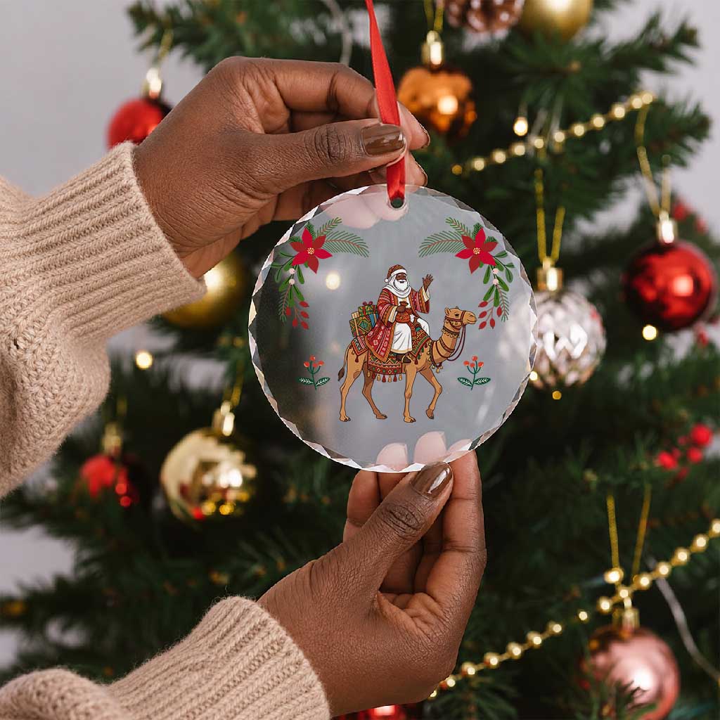 Sudan Christmas Glass Ornament Santa Dromedary Camel