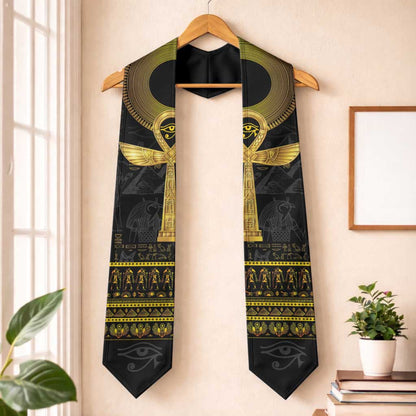 The Ankh Egyptian Hieroglyphs Graduation Stole