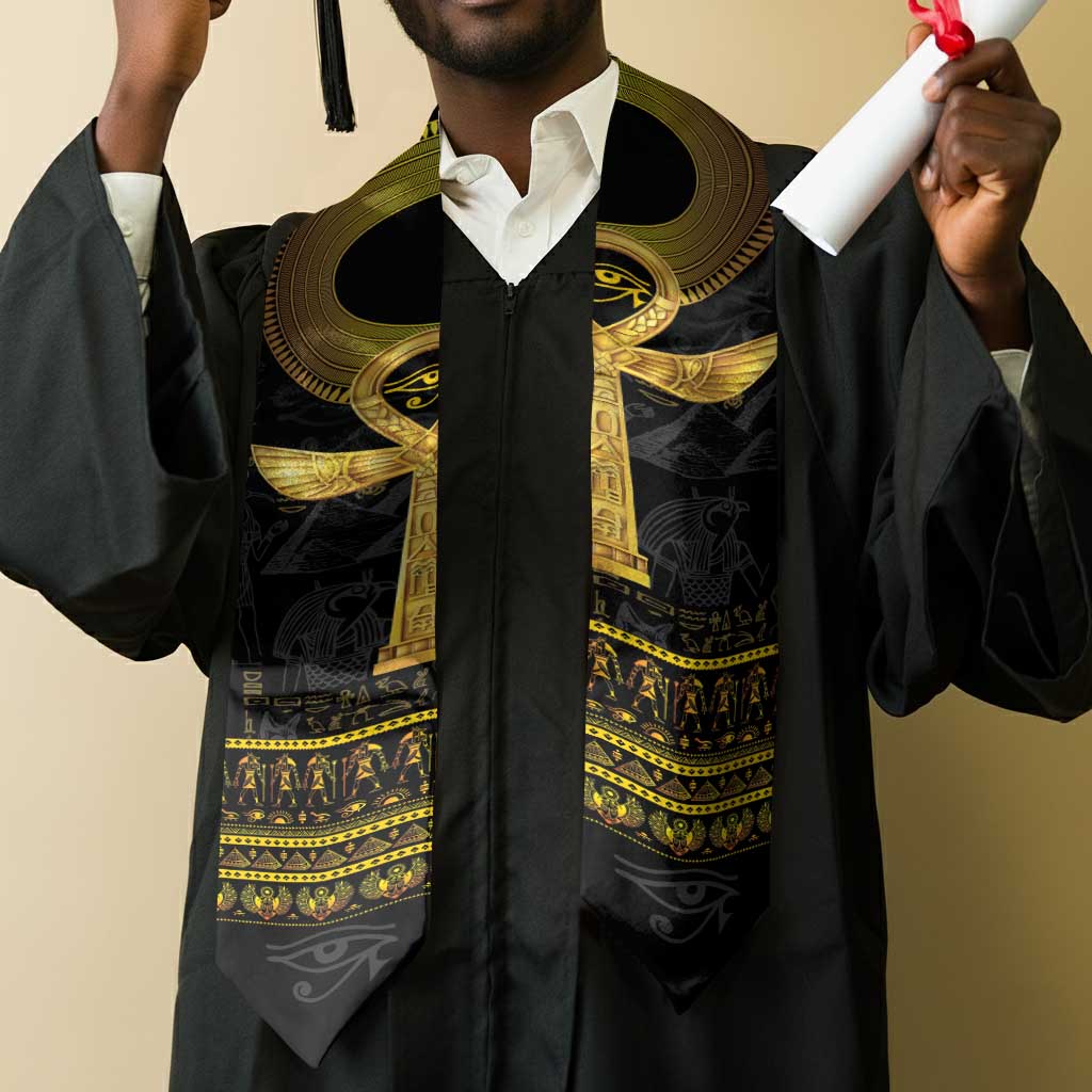 The Ankh Egyptian Hieroglyphs Graduation Stole