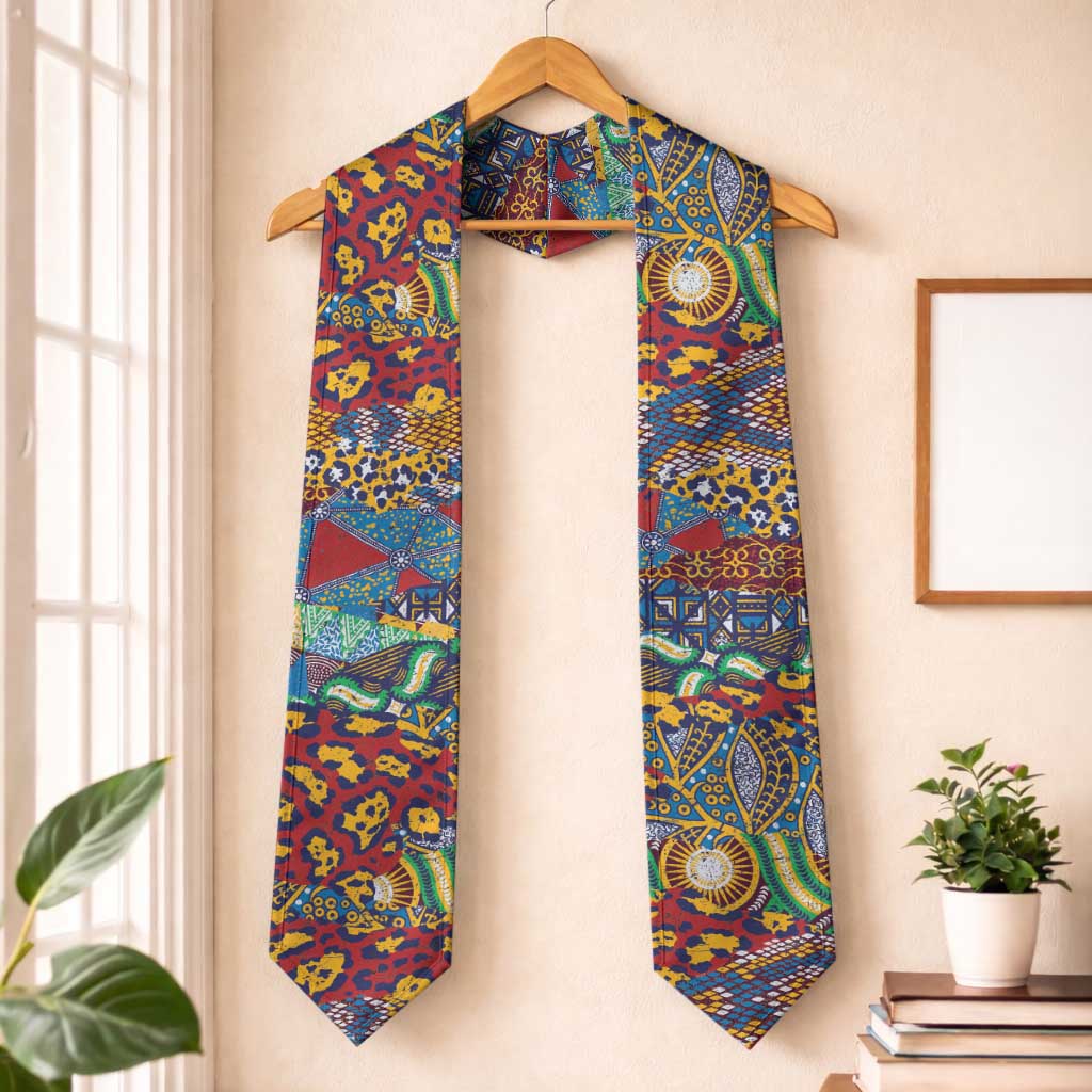 Traditional African Animal Skins Pattern Graduation Stole