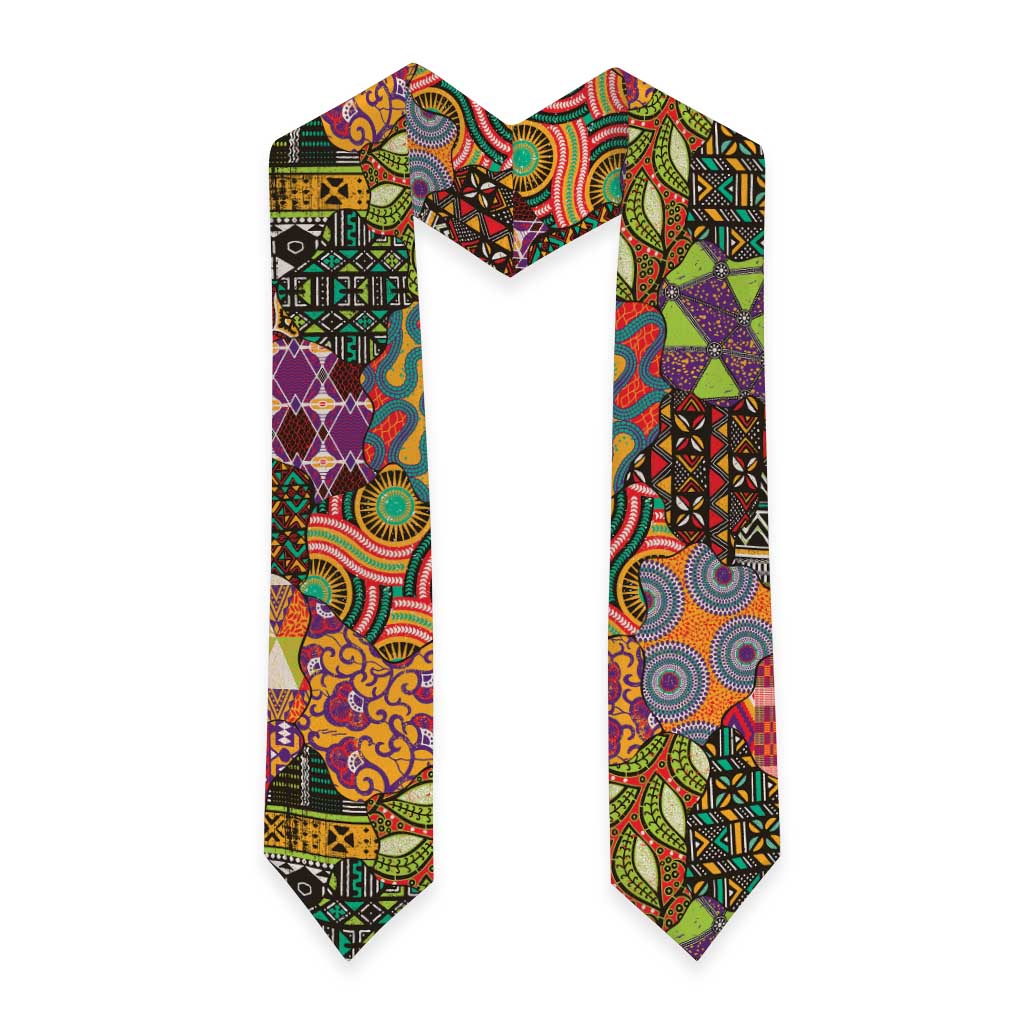 Traditional Ethnic African Vintage Motifs Graduation Stole