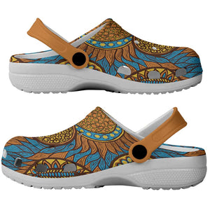 Tribal Earth African Ankara Pattern Clogs Shoes