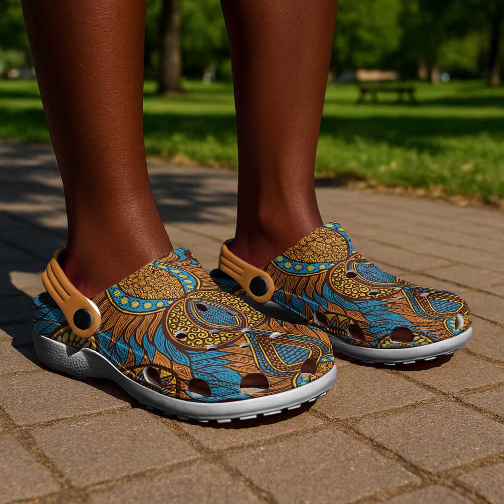 Tribal Earth African Ankara Pattern Clogs Shoes