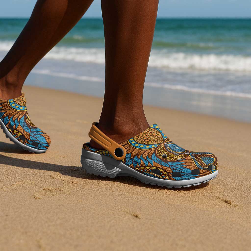 Tribal Earth African Ankara Pattern Clogs Shoes