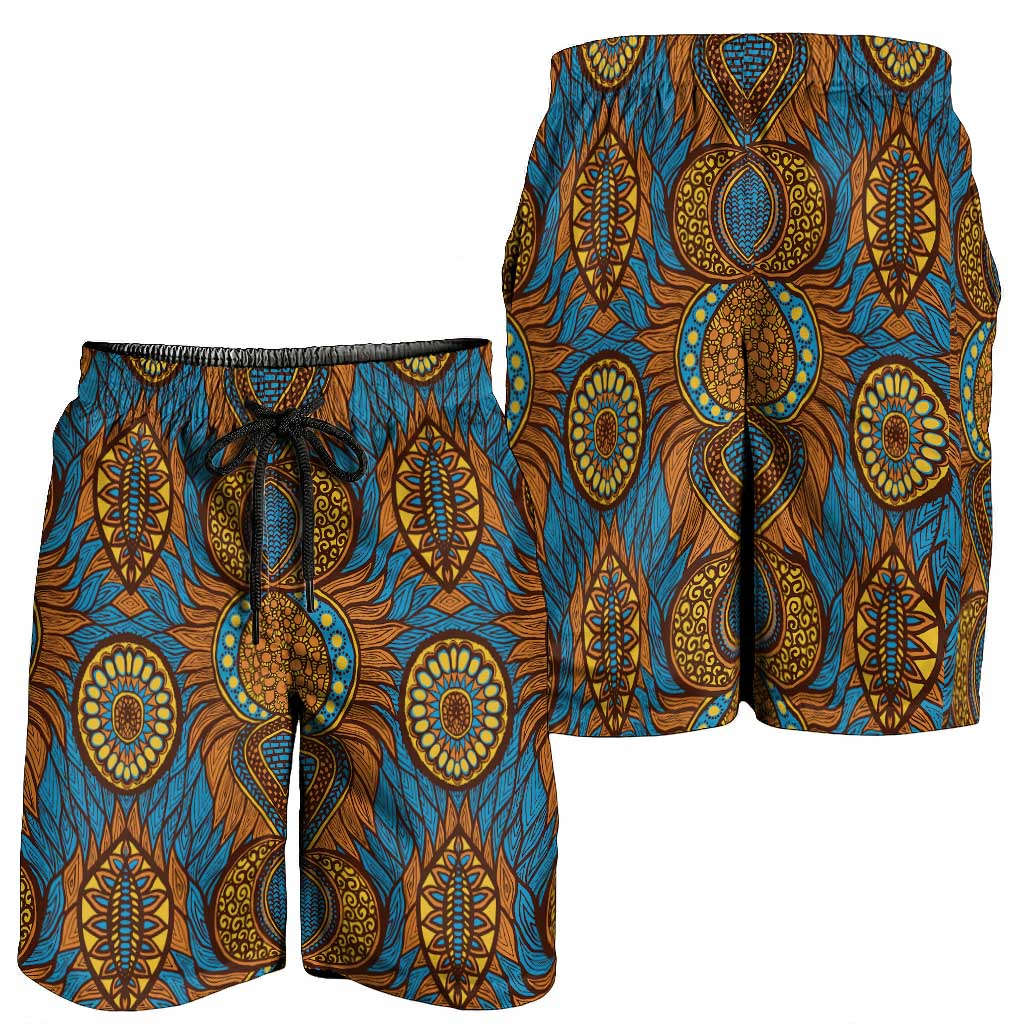 Tribal Earth African Ankara Pattern Shorts for Men