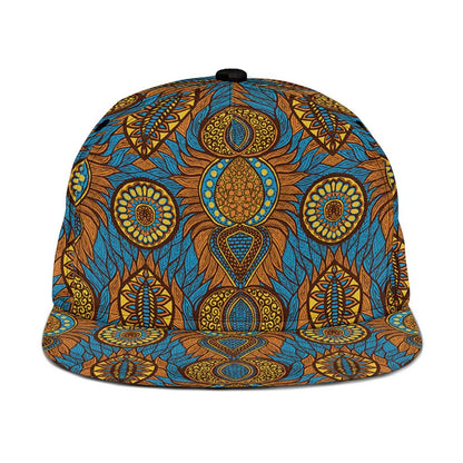 Tribal Earth African Ankara Pattern Snapback Cap