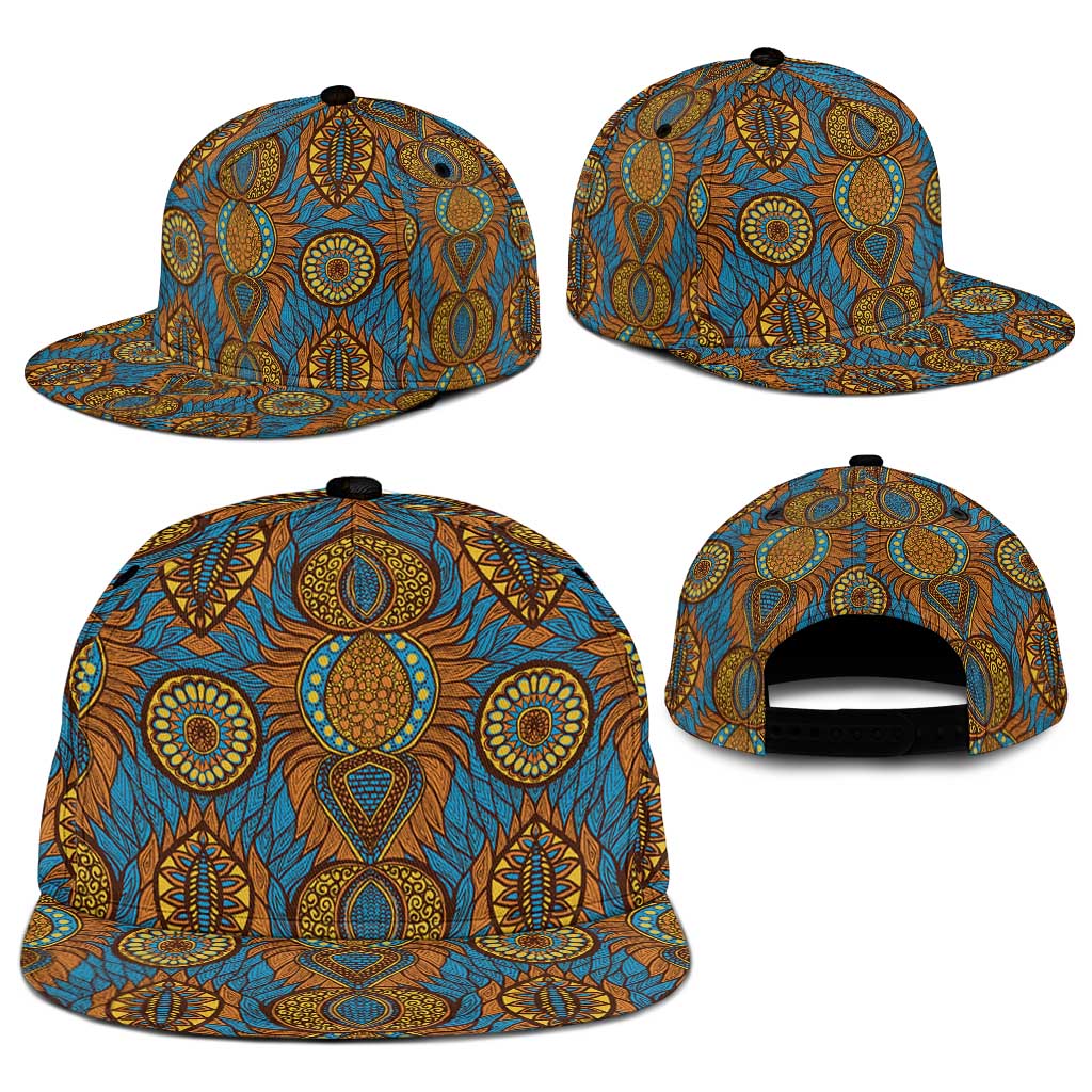 Tribal Earth African Ankara Pattern Snapback Cap