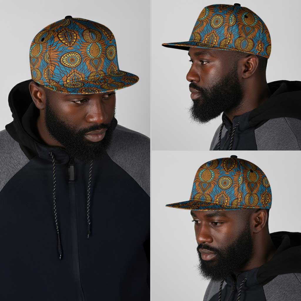 Tribal Earth African Ankara Pattern Snapback Cap