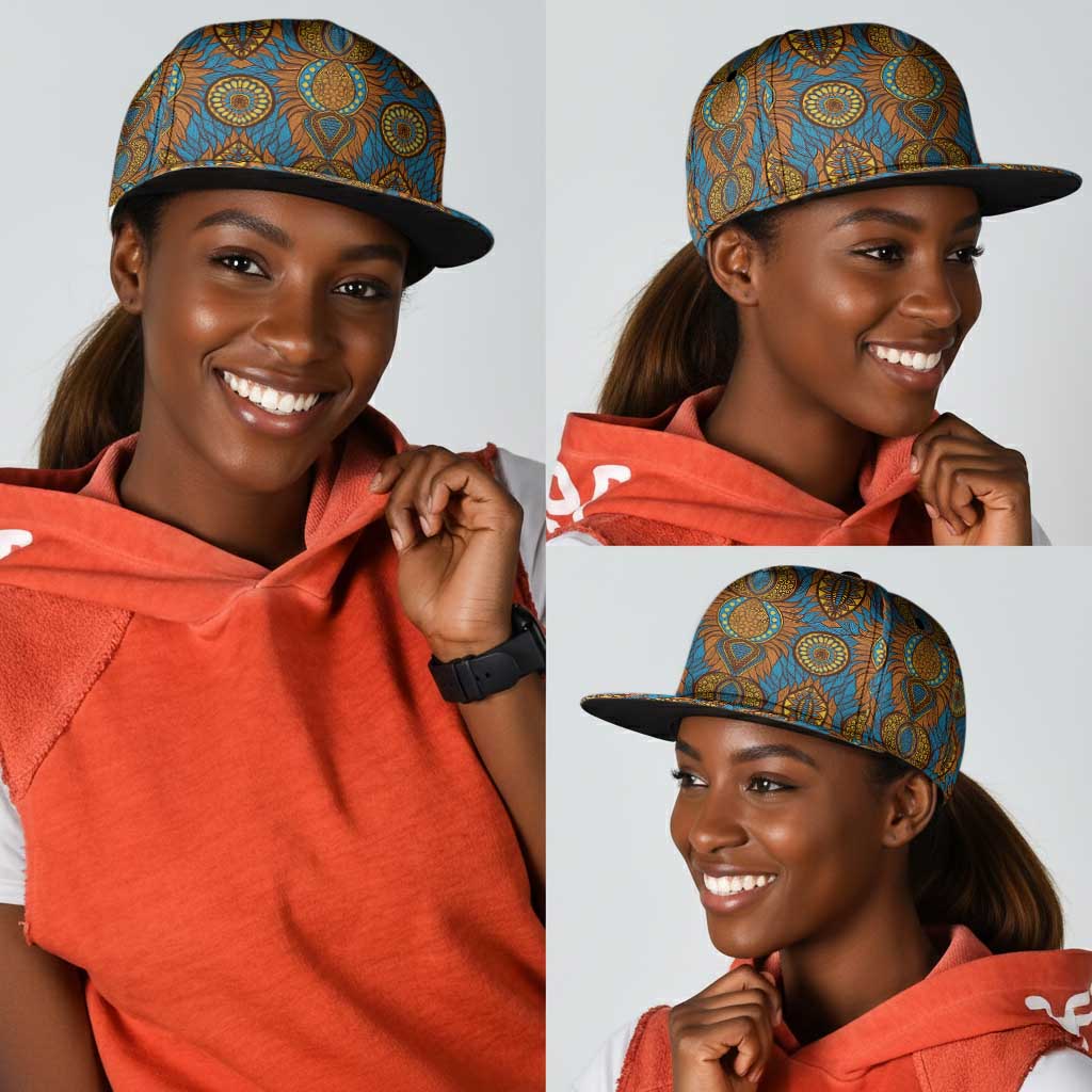Tribal Earth African Ankara Pattern Snapback Cap