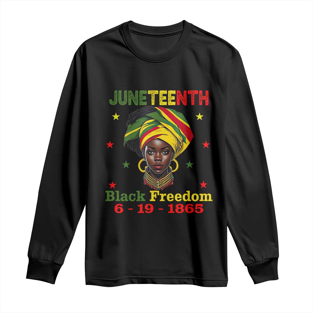 Juneteenth Black Freedom Long Sleeve Shirt Since 1865 For African Women Black Pride