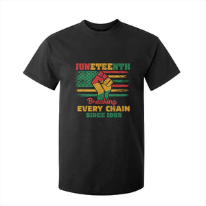 Juneteenth T Shirt For Kid Breaking Every Chain Since 1865 American Flag