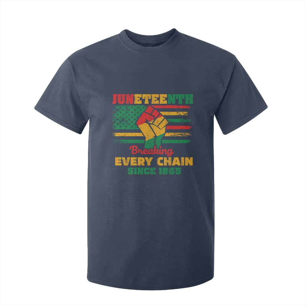 Juneteenth T Shirt For Kid Breaking Every Chain Since 1865 American Flag