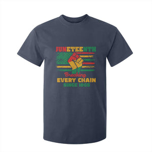 Juneteenth T Shirt For Kid Breaking Every Chain Since 1865 American Flag
