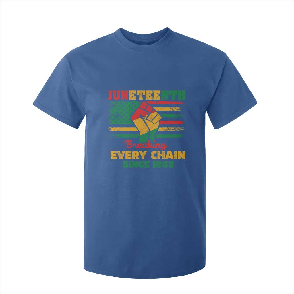 Juneteenth T Shirt For Kid Breaking Every Chain Since 1865 American Flag