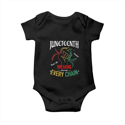 Juneteenth 1865 Baby Onesie Breaking Every Chain Freeish Black Freedom