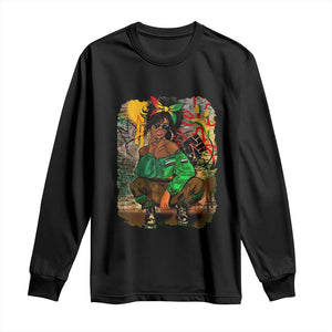 Black Heritage Pride Long Sleeve Shirt For Melanin Black Women