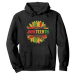 Juneteenth Hoodie Sunflower with Fist Black History
