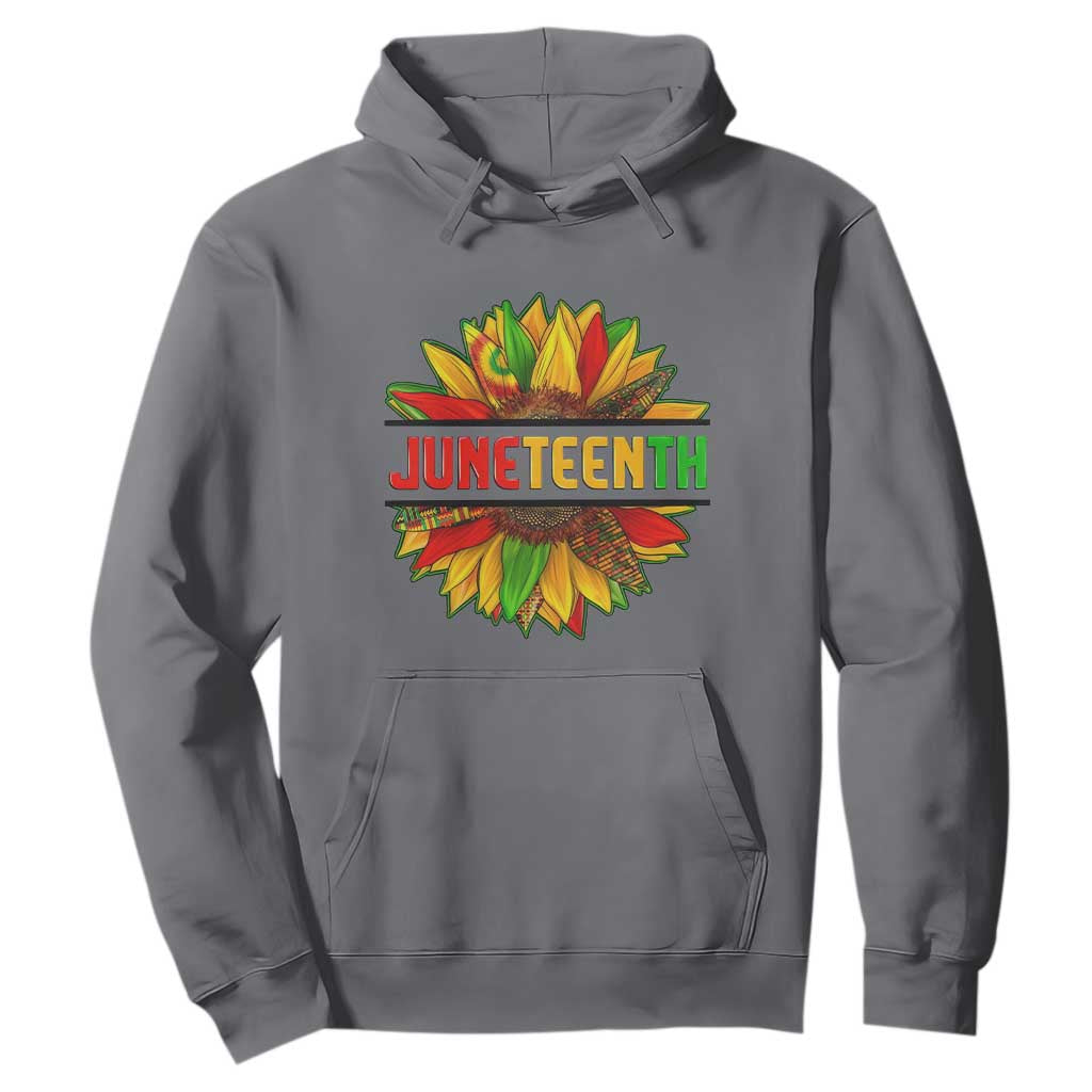 Juneteenth Hoodie Sunflower with Fist Black History