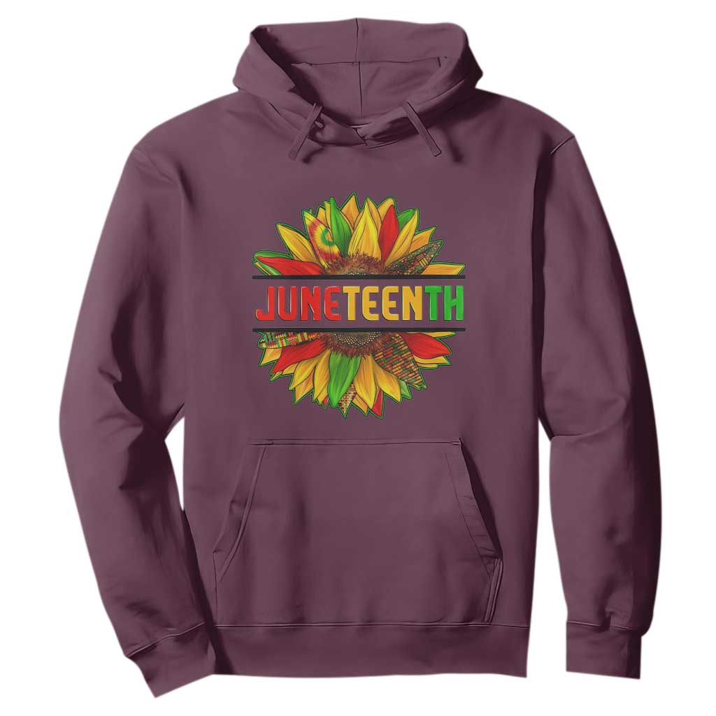 Juneteenth Hoodie Sunflower with Fist Black History