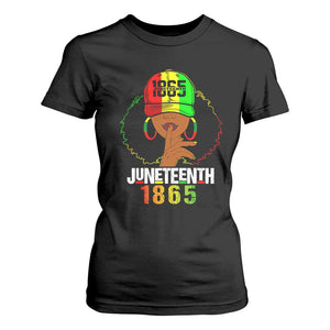 Afro Queen T Shirt For Women Juneteenth 1865