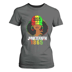 Afro Queen T Shirt For Women Juneteenth 1865