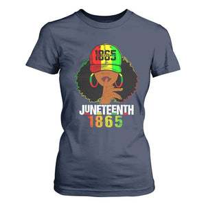 Afro Queen T Shirt For Women Juneteenth 1865