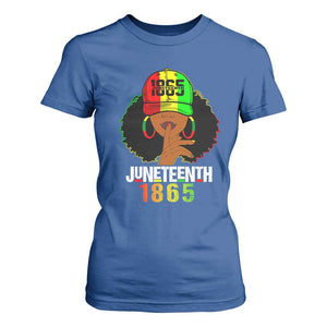 Afro Queen T Shirt For Women Juneteenth 1865