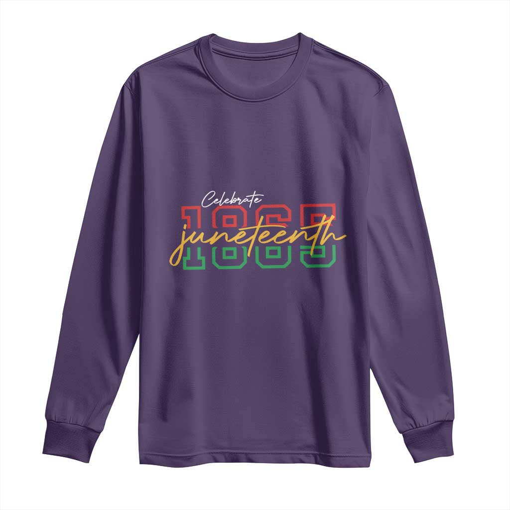 Black History Pride Long Sleeve Shirt Celebrate Juneteenth 1865