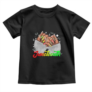 Juneteenth Celebration Toddler T Shirt Since 1865 Women Nails Butterflies