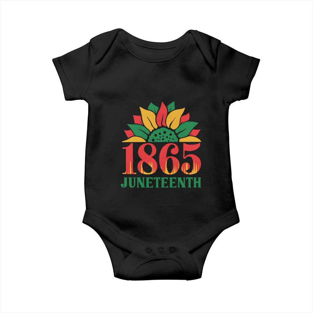 Juneteenth 1865 Sunflower Baby Onesie Celebrate African American Freedom Day