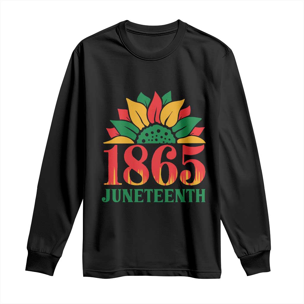 Juneteenth 1865 Sunflower Long Sleeve Shirt Celebrate African American Freedom Day