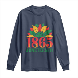 Juneteenth 1865 Sunflower Long Sleeve Shirt Celebrate African American Freedom Day