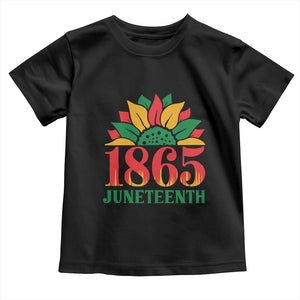 Juneteenth 1865 Sunflower Toddler T Shirt Celebrate African American Freedom Day
