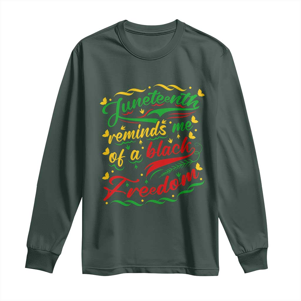 Black History Pride Long Sleeve Shirt Juneteenth Reminds Me Of a Black Freedom