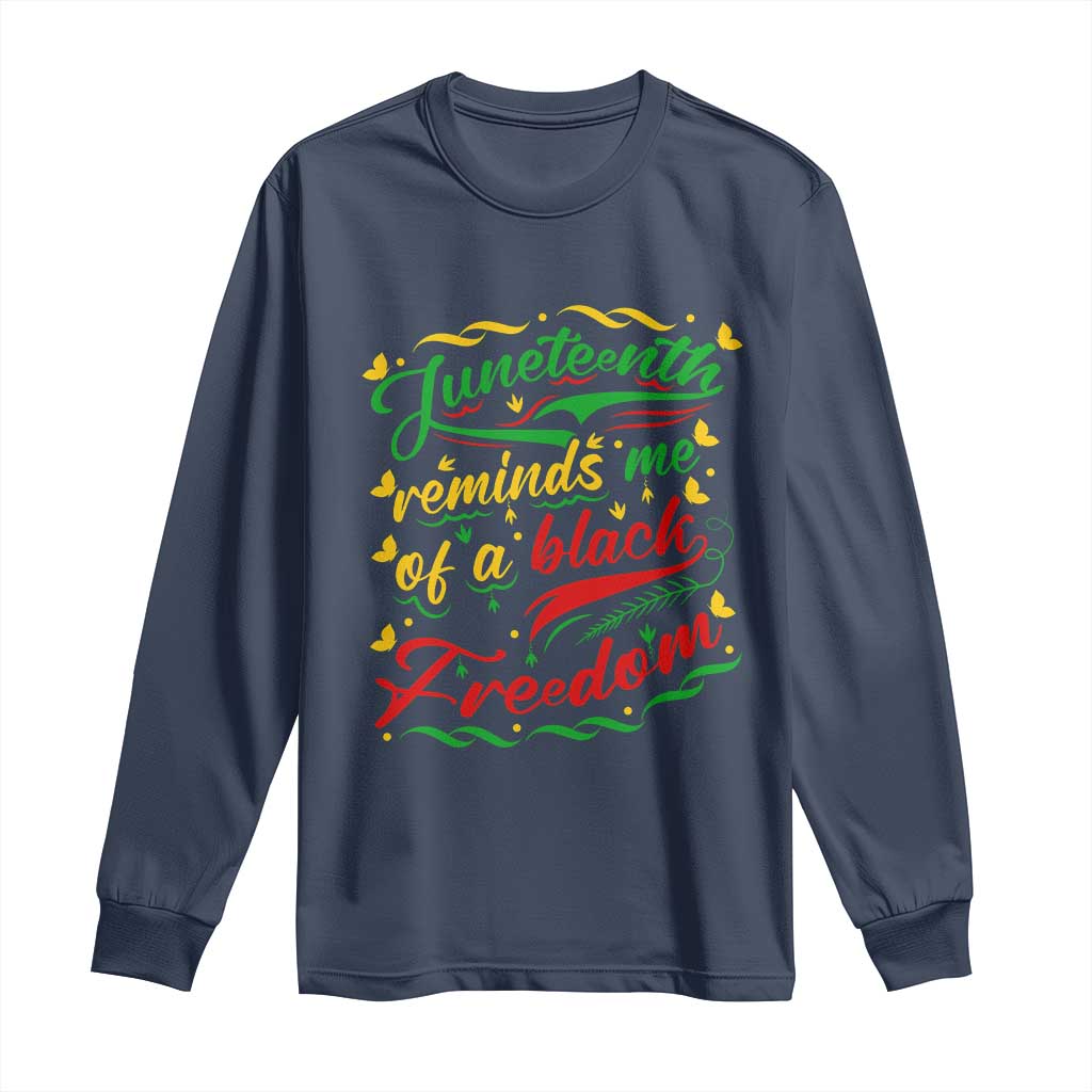 Black History Pride Long Sleeve Shirt Juneteenth Reminds Me Of a Black Freedom
