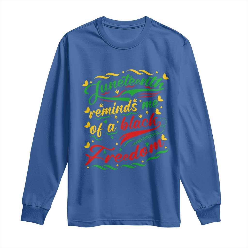 Black History Pride Long Sleeve Shirt Juneteenth Reminds Me Of a Black Freedom