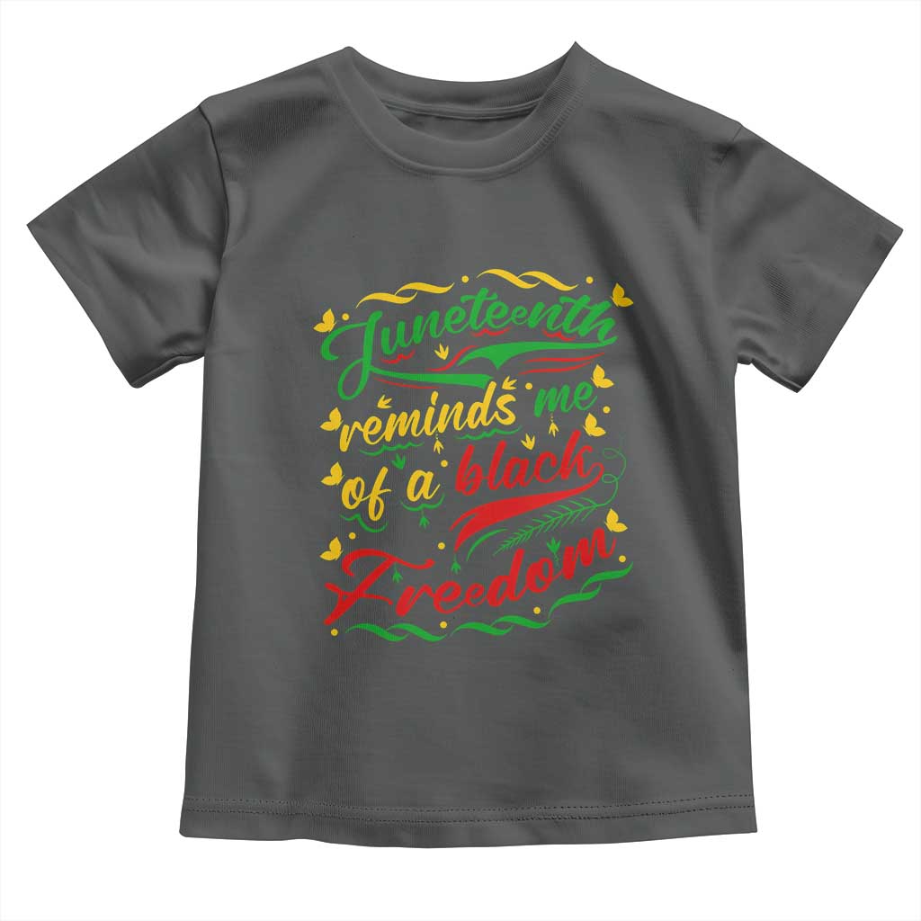 Black History Pride Toddler T Shirt Juneteenth Reminds Me Of a Black Freedom