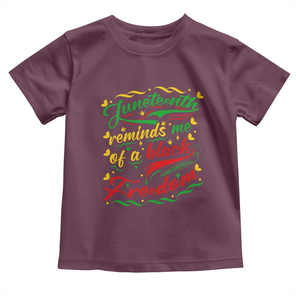Black History Pride Toddler T Shirt Juneteenth Reminds Me Of a Black Freedom