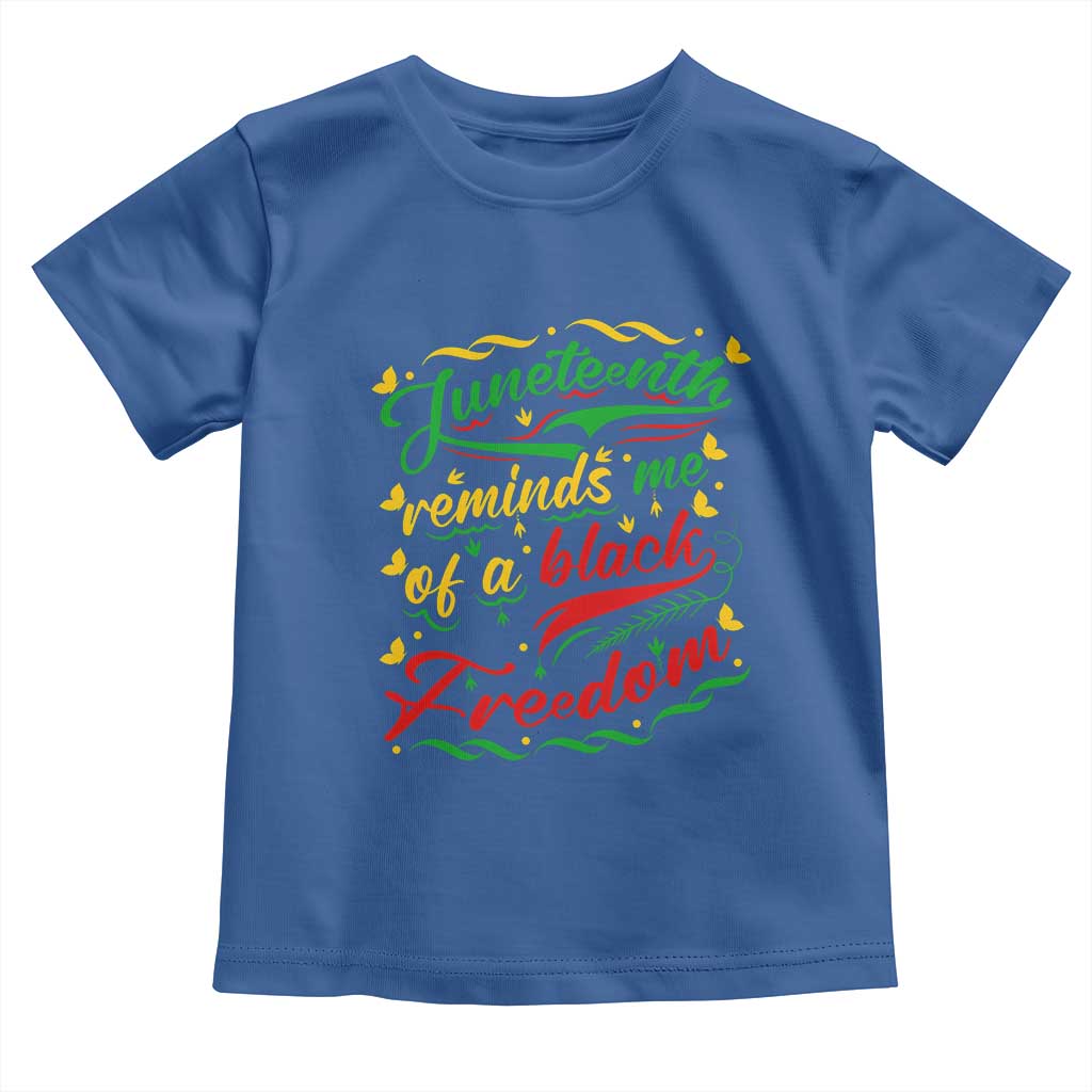 Black History Pride Toddler T Shirt Juneteenth Reminds Me Of a Black Freedom