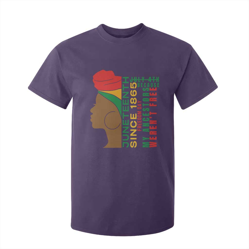 Juneteenth Since 1865 T Shirt For Kid My Ancestors Weren't Free