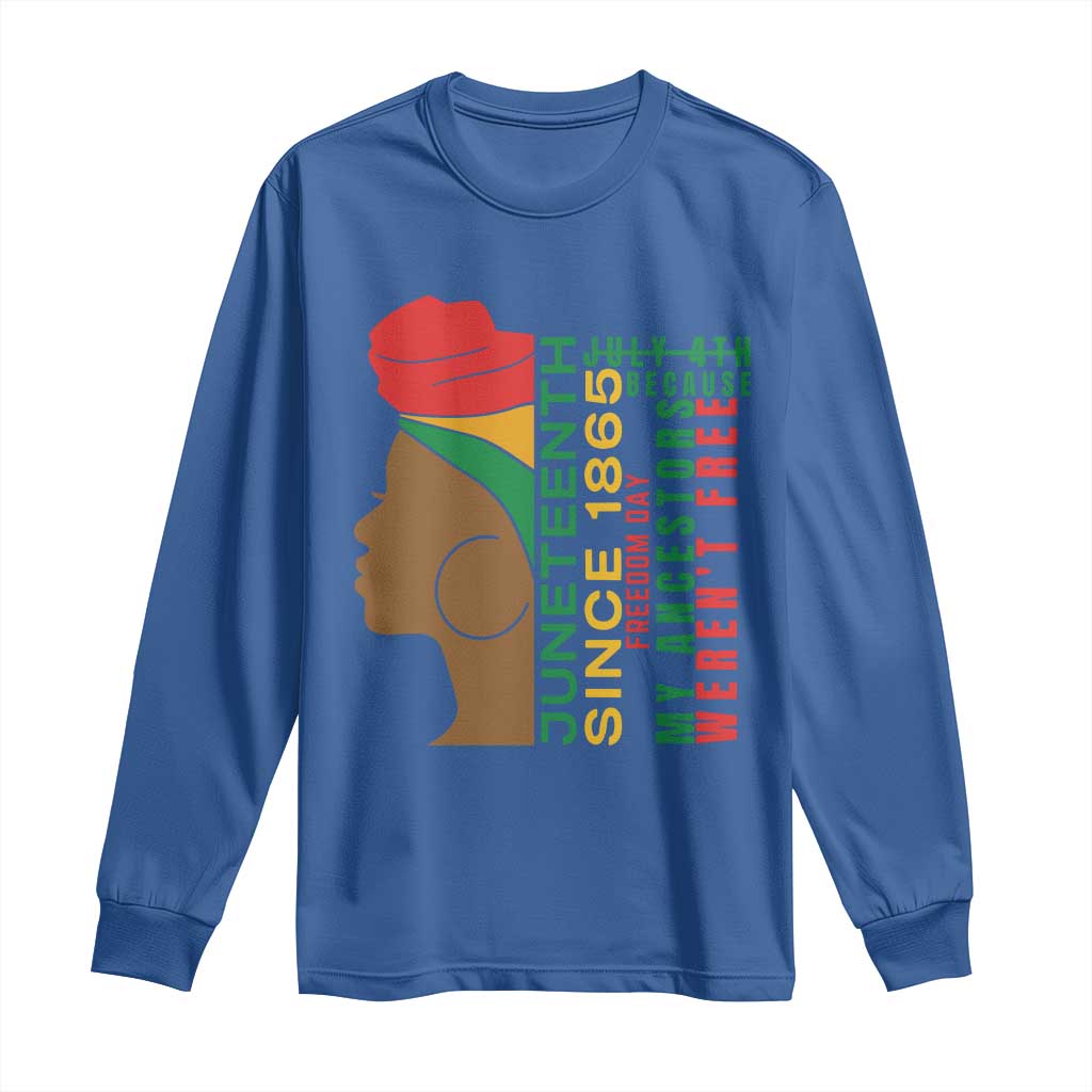 Juneteenth Since 1865 Long Sleeve Shirt My Ancestors Weren't Free