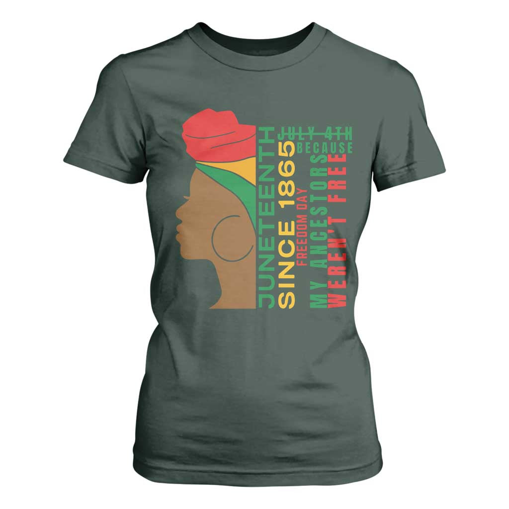 Juneteenth Since 1865 T Shirt For Women My Ancestors Weren't Free