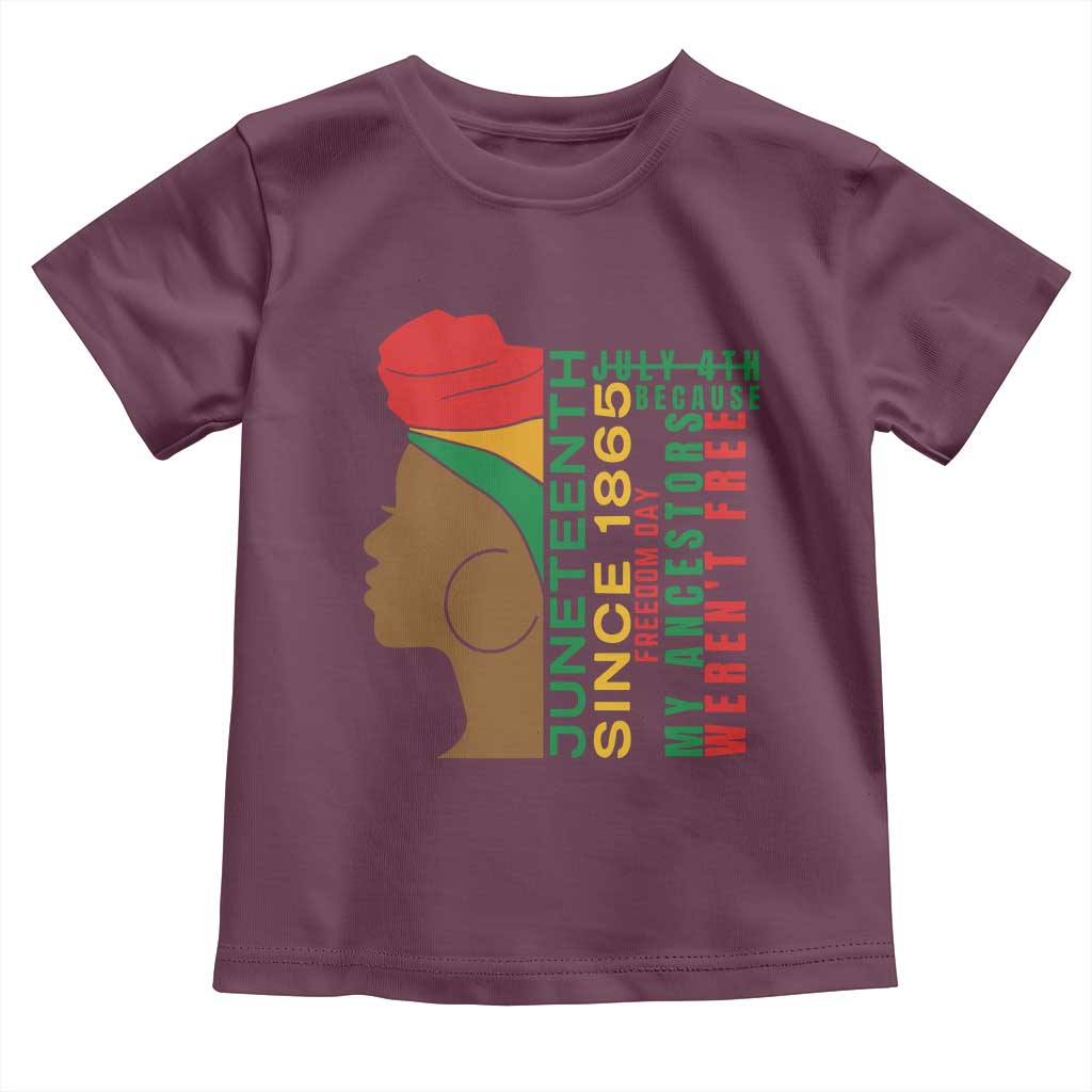 Juneteenth Since 1865 Toddler T Shirt My Ancestors Weren't Free