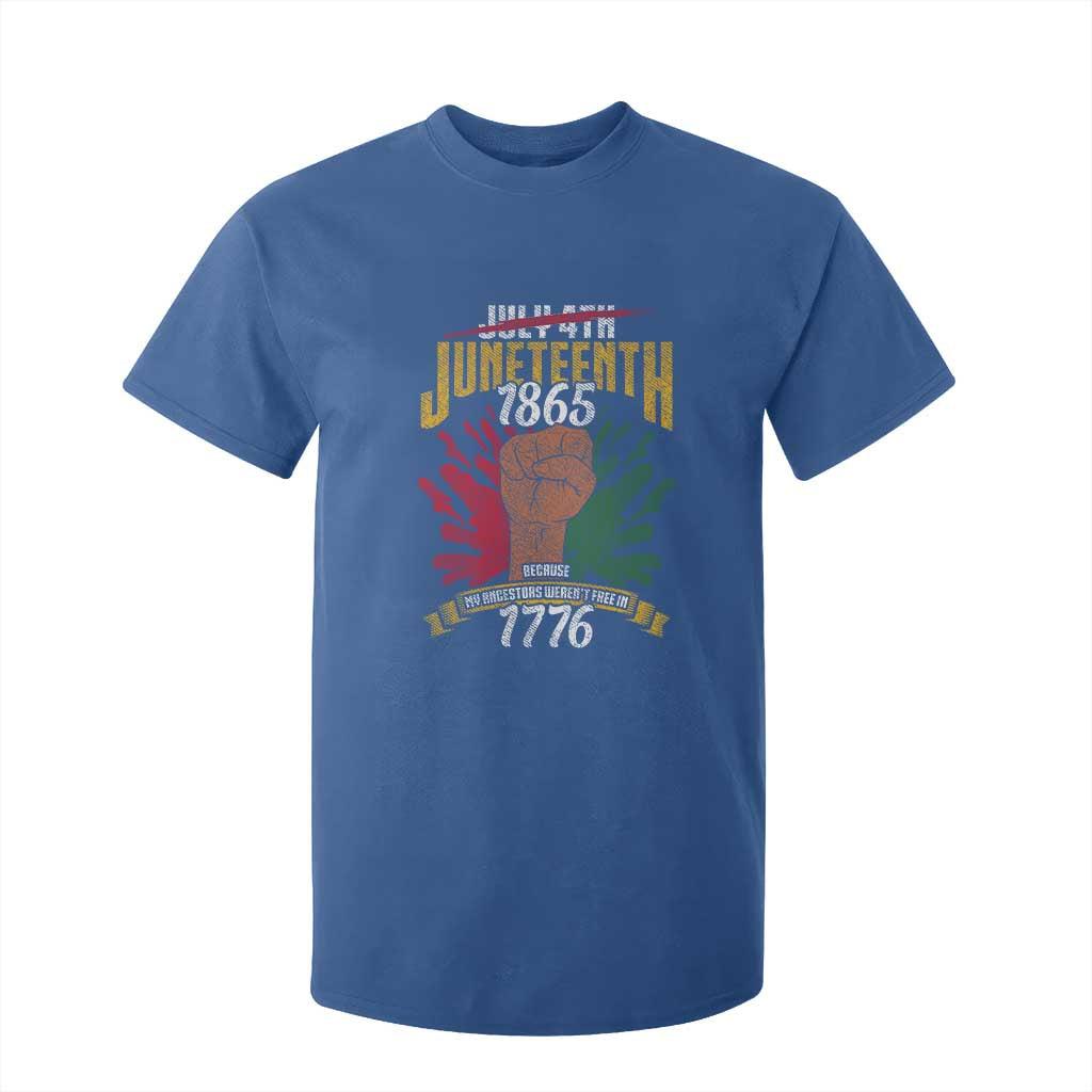 Juneteenth Since 1865 T Shirt For Kid My Ancestors Weren't Free In 1776