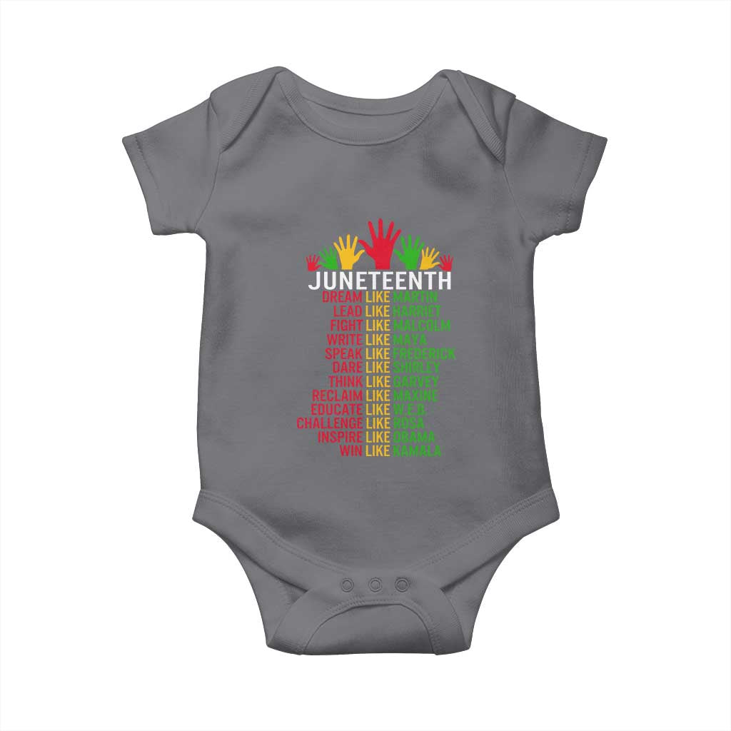 Juneteenth 1865 Baby Onesie Dream Like Leaders