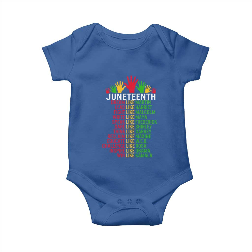 Juneteenth 1865 Baby Onesie Dream Like Leaders