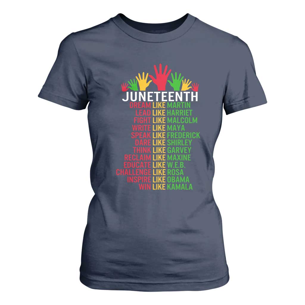 Juneteenth 1865 T Shirt For Women Dream Like Leaders