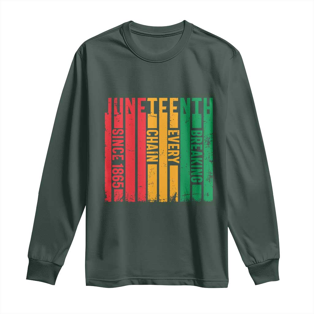 Juneteenth Since 1865 Long Sleeve Shirt Breaking Every Chain