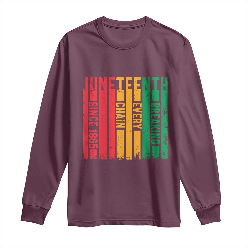 Juneteenth Since 1865 Long Sleeve Shirt Breaking Every Chain