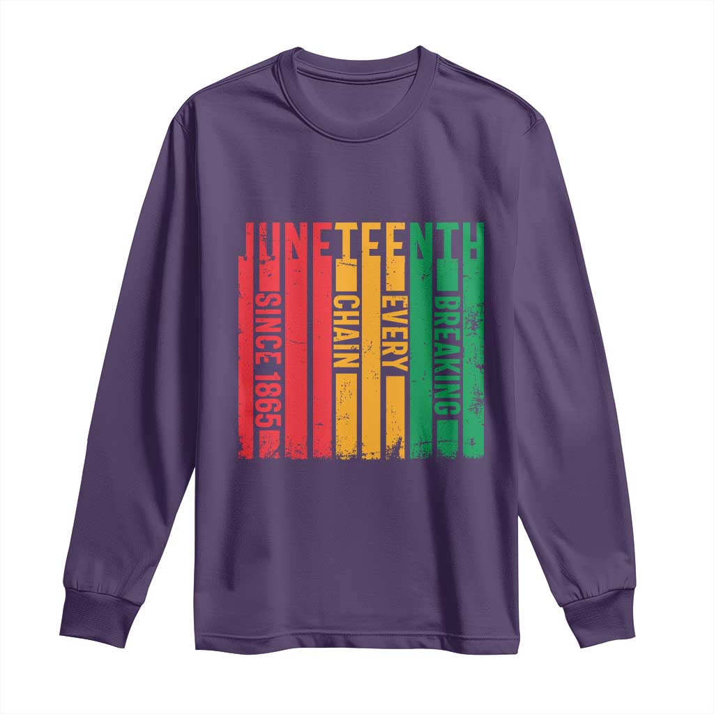 Juneteenth Since 1865 Long Sleeve Shirt Breaking Every Chain
